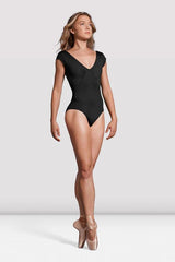 MIRELLA MB7230 BLACK LABEL RUCHED CAP SLEEVE LEOTARD - Fanci Footworks